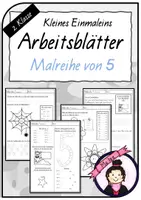 Vorschau - Arbeitsblätter - Arbeitsblätter | Einmaleins | Malreihe von 5 - Deckblatt