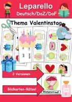 Vorschau - Arbeitsblätter - Leporello/Faltbuch Thema Valentinstag (Klasse 1 und 2) - Deckblatt