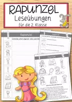 Vorschau - Anderer Materialtyp - Rapunzel – Leseübungen für die 2. Klasse - Deckblatt