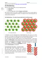 Vorschau - Arbeitsblätter - Metallbindung Ionenbindung - Deckblatt