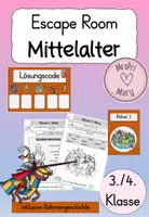 Vorschau - Arbeitsblätter - Mittelalter Escape Room Sachunterricht Grundschule - Klasse 3/4 - Deckblatt
