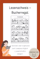 Vorschau - Arbeitsblätter - Lesenachweis / Lesepass als Bücherregal - Deckblatt