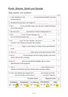 Vorschau - Arbeitsblätter - Punkt, Strecke , Strahl und Gerade - Übungen! - Seite 1