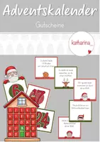 Vorschau - Bildkarten - Adventskalender: Gutscheine für die Grundschule - Deckblatt