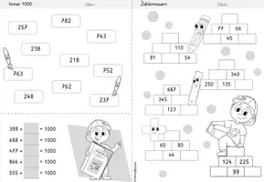 Vorschau - Arbeitsblätter - Wochenhefte Mathe | Zahlenraum 1000 - Seite 3