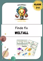 Vorschau - Spiele - Lesespiel "Finde fix - Weltall" Blitzlesen - Deckblatt