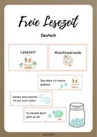 Vorschau - Poster - Freie Lesezeit - Reflexion - Deckblatt