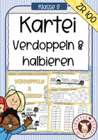 Vorschau - Unterrichtsreihen - Verdoppeln & Halbieren bis 100 – Kartei mit Legematerial (Mathe Klasse 2/3) - Deckblatt
