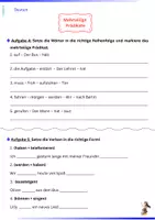 Vorschau - Arbeitsblätter - MEHRTEILIGE PRÄDIKATE - 4.Klasse - Deutsch - Seite 3