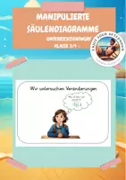 Vorschau - Stundenentwürfe - Unterrichtsentwurf Mathe: Daten, Häufigkeiten, Wahrscheinlichkeiten (Klasse 3/4 Datenmanipulation am Säulendiagramm) - Deckblatt