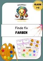 Vorschau - Spiele - Lesespiel "Finde fix - Farben" Blitzlesen - Deckblatt