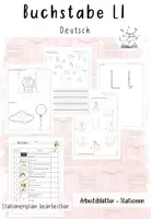 Vorschau - Arbeitsblätter - Buchstabe Ll: Arbeitsblätter und Stationenplan (bearbeitbar) - Deckblatt
