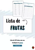Vorschau - Arbeitsblätter - Liste von 45 Früchten auf Portugiesisch mit deutscher Übersetzung - Deckblatt