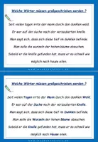 Vorschau - Fördermaterial/Inklusion - Lesetraining: Welche Wörter müssen großgeschrieben werden - Lesekarten - Seite 2