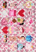 Vorschau - Arbeitsblätter - Vokabelbilder Valentinstag - Bilder zum ausschneiden (Klasse 1 und 2) - Seite 1