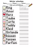 Vorschau - Arbeitsblätter - Valentinstag Wörter und Sätze schreiben und Silben DaZ/DaF, deutsch - Seite 3