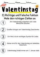 Vorschau - Arbeitsblätter - Valentinstag Leseverstehen und Wortschatz - DaZ/DaF, Deutsch, Sachunterricht - Seite 3