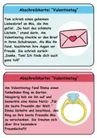 Vorschau - Unterrichtsreihen - Abschreibkartei Thema Valentinstag - DaZ/DaF, Deutsch (schreiben) - Seite 1