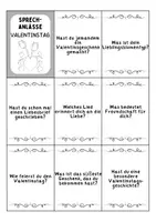 Vorschau - Arbeitsblätter - Sprechanlässe Valentinstag - DaZ/DaF, Deutsch (Redespiel) - Seite 1