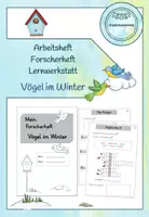 Vorschau - Arbeitsblätter - Themenheft/Forscherheft - Vögel im Winter (Klasse 1-2) - Deckblatt