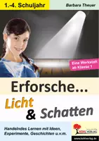 Vorschau - Arbeitsblätter - Erforsche Licht und Schatten | Experimente, Regenbogen, Optik, Schattentheater, Farben | Sachunterricht Grundschule Klasse 1-4 Lösungen - Deckblatt