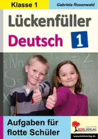 Vorschau - Arbeitsblätter - Lückenfüller Deutsch Klasse 1 | Anfangsunterricht Deutsch Grundschule Klasse 1 | Buchstaben, Silben, Wortschatz, Domino, Begabtenförderung, Vertretungsstunden, Lösungen - Deckblatt