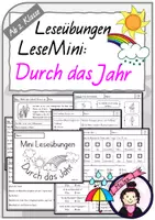 Vorschau - Arbeitsblätter - Leseübungen DURCH DAS JAHR | LeseMini - Deckblatt