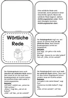 Vorschau - Arbeitsblätter - Faltheft zur WÖRTLICHEN REDE - Seite 1