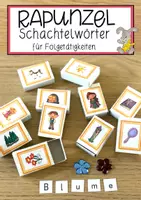 Vorschau - Anderer Materialtyp - Rapunzel – Schachtelwörter für Folgetätigkeiten - Deckblatt