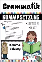 Vorschau - Arbeitsblätter - Die KOMMASETZUNG (Klebetasche und Faltheft) - Deckblatt
