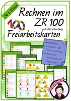 Vorschau - Spiele - Freiarbeitskarten Zahlenraum 100 | MIT Überschreitung - Deckblatt