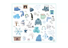 Vista previa - Tarjetas / Manipulativos - Tablero invierno - Portada