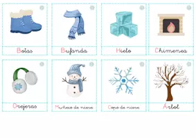 Vista previa - Tarjetas / Manipulativos - Tablero invierno - página 1