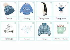 Vista previa - Tarjetas / Manipulativos - Tablero invierno - página 3
