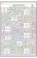 Vista previa - Hojas de trabajo - Present Continuous Maze - Find the Mistakes - página 2