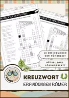 Vorschau - Arbeitsblätter - Kreuzworträtsel: Erfindungen der Römer - Deckblatt