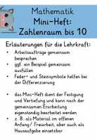 Vorschau - Arbeitsblätter - Miniheft Mathe Klasse 1: Zahlenraum bis 10 - Seite 1
