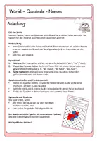 Vorschau - Spiele - Würfel Quadrate Nomen - Frühling - Seite 1
