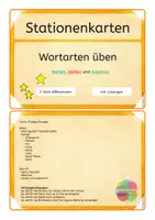 Vorschau - Arbeitsblätter - Wortarten Nomen Verben Adjektive Stationen Freiarbeit Lerntheke - Seite 1