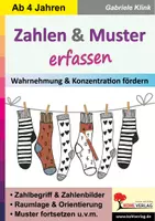 Vorschau - Arbeitsblätter - Zahlen und Muster erfassen | Wahrnehmung, Konzentration, Zahlenbilder, Raumlage, Muster, logisches Denken, Orientierung | Mathematik Anfangsunterricht Vorschule Kindergarten Klasse 1 - Deckblatt