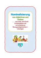 Vorschau - Arbeitsblätter - Nominalisierung von Verben und Adjektiven _ Übungen - Deckblatt