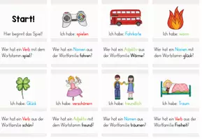 Vorschau - Spiele - Lesespiel - ich habe, wer hat - Wortfamilien / Wortarten - celinesclassroom - Seite 2