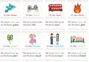 Vorschau - Spiele - Lesespiel - ich habe, wer hat - Wortfamilien / Wortarten - celinesclassroom - Seite 3