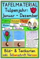 Vorschau - Fördermaterial/Inklusion - Tulpenjahr Tulpe TAFELMATERIAL Klasse 1-4 - Deckblatt