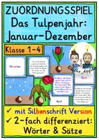 Vorschau - Spiele - Tulpenjahr ZUORDNUNGSSPIEL Klasse 1-4 - Deckblatt