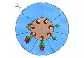 Vorschau - Mal- und Bastelvorlagen - Lebenszyklus Tulpe Klasse 1-4 DREHSCHEIBE basteln - Seite 3