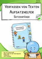 Vorschau - Fördermaterial/Inklusion - Satzanfänge – Aufsatzhelfer für gelungene Texte - Deckblatt