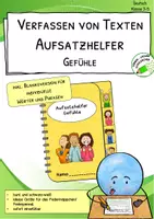 Vorschau - Arbeitsblätter - Materialpaket "Aufsatzhelfer" - Wortfelder, Satzanfänge, Gefühle, Adjektive für Personenbeschreibungen - Seite 1
