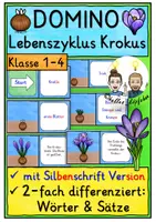 Vorschau - Spiele - Lebenszyklus Krokus DOMINO SPIEL Klasse 1-4 - Deckblatt