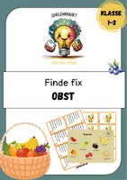 Vorschau - Spiele - Lesespiel "Finde fix - Obst" Blitzlesen - Deckblatt